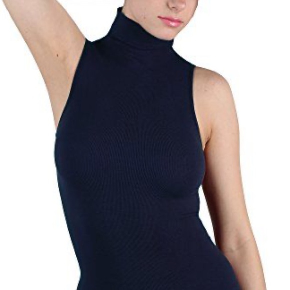 Rag & Bone Navy Mock Turtleneck Tank
